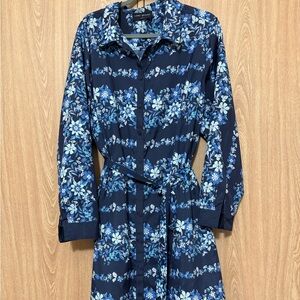 Lane Bryant Navy Floral Midi Dress